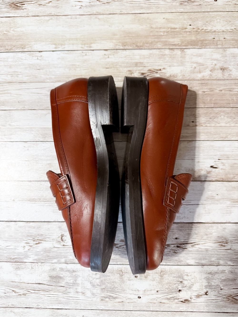 Sezane Andrea Loafers Natural Heritage Leather Brown Size 37 US 6.5 - Picture 5 of 11